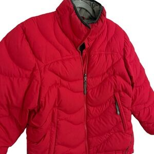 REI Red Puffer Jacket Down Fill Insulated Full Zip‎ Warm Outdoor Womens Small